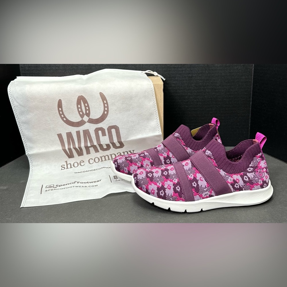 Women's Slip-On Knit Sneakers in Plum Pink - Picture 10 of 15